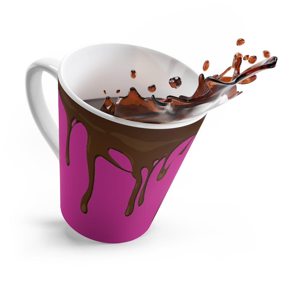 Dripped Candy Pink Latte Mug from Vluxe by Lucky Nahum