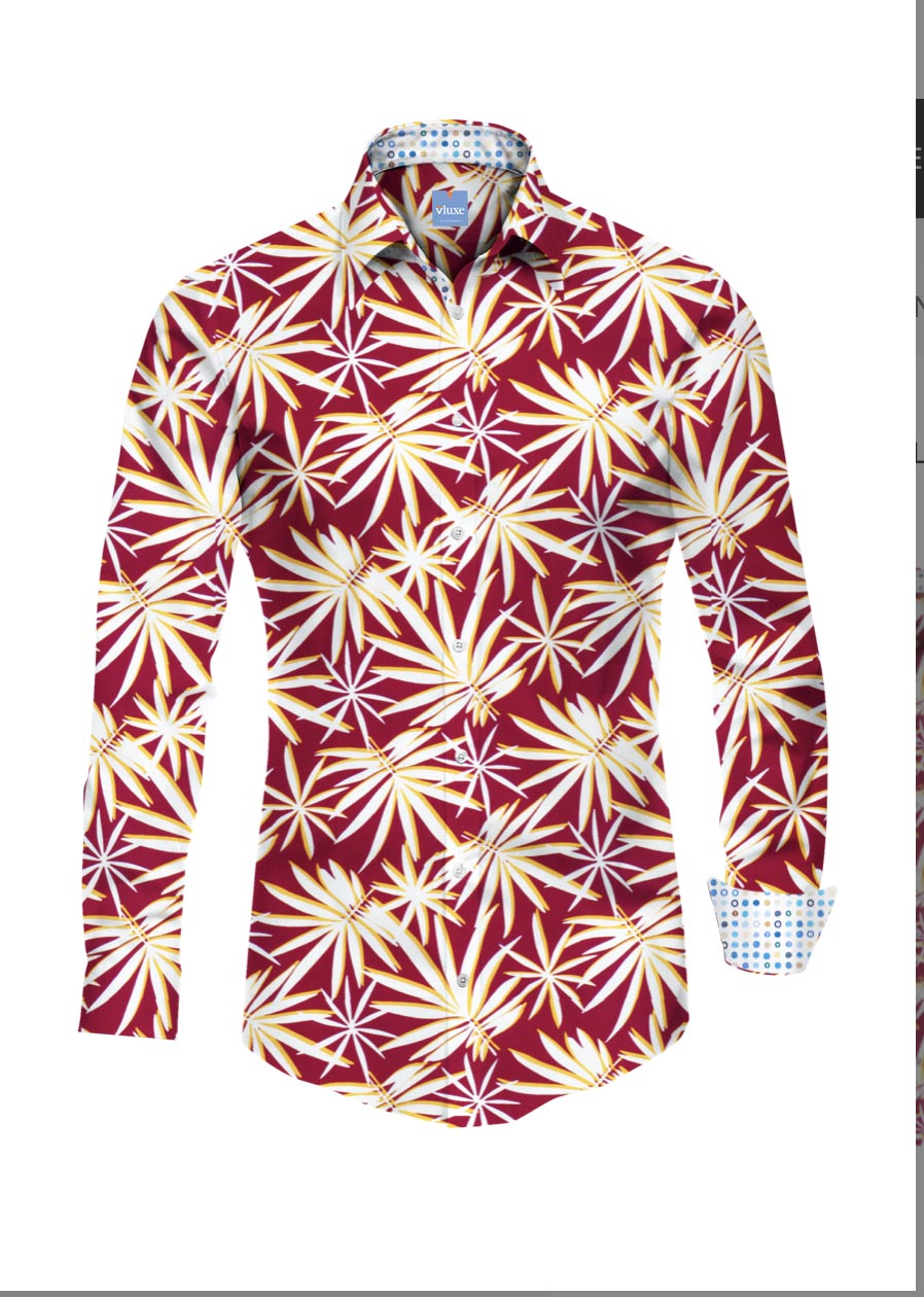 Hawaiian Leaves Printed Bespoke Shirt