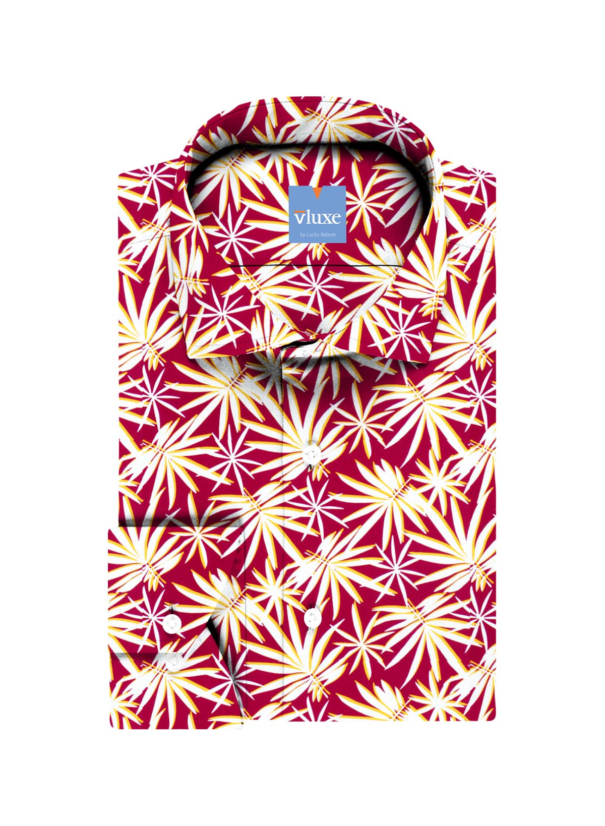 Hawaiian Leaves Printed Bespoke Shirt