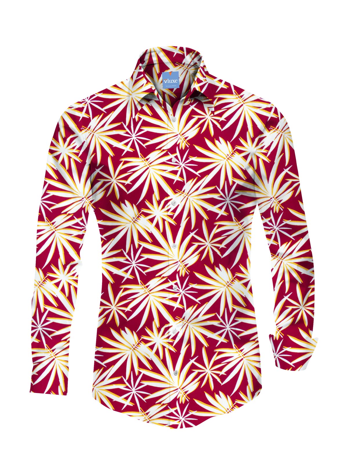 Hawaiian Leaves Printed Bespoke Shirt