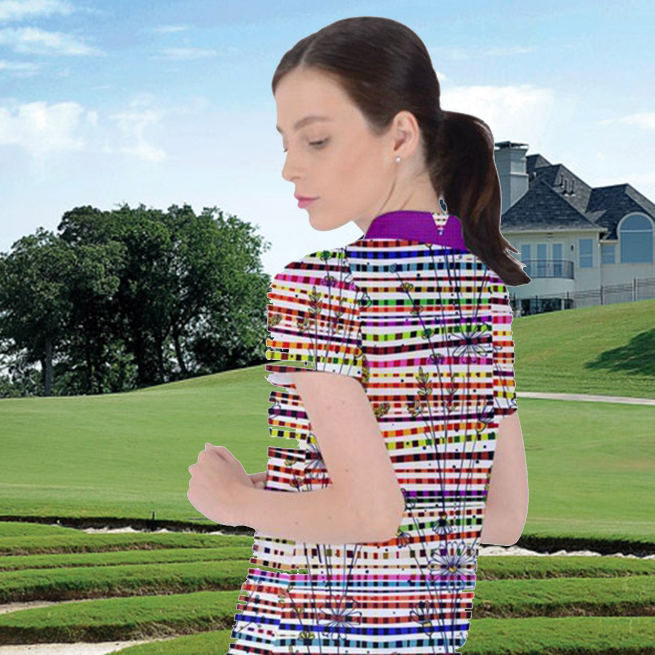 Dreaming Flowers Woman's Polo Top