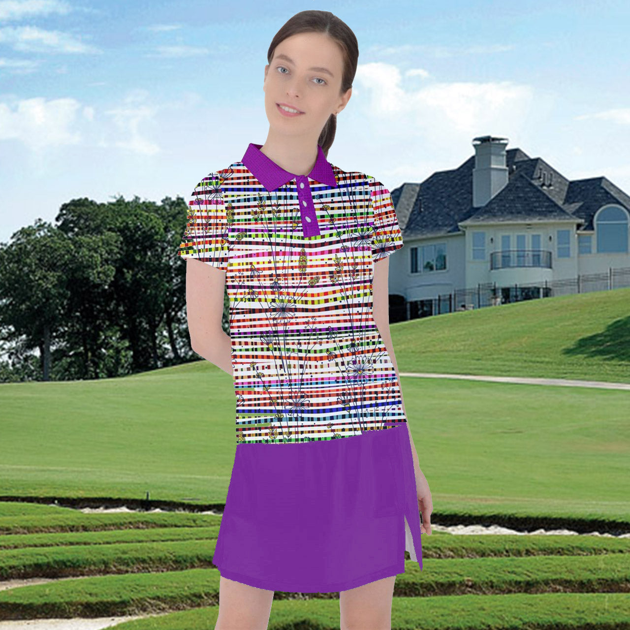 Dreaming Flowers Woman's Polo Top