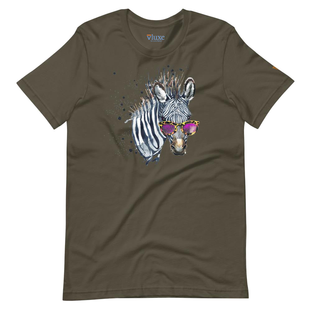 Elton Zebra Short-Sleeve Unisex T-Shirt from Vluxe by Lucky Nahum