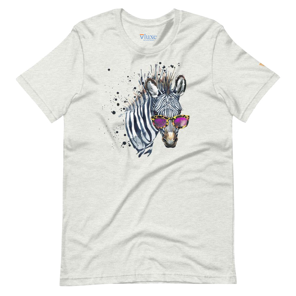 Elton Zebra Short-Sleeve Unisex T-Shirt from Vluxe by Lucky Nahum