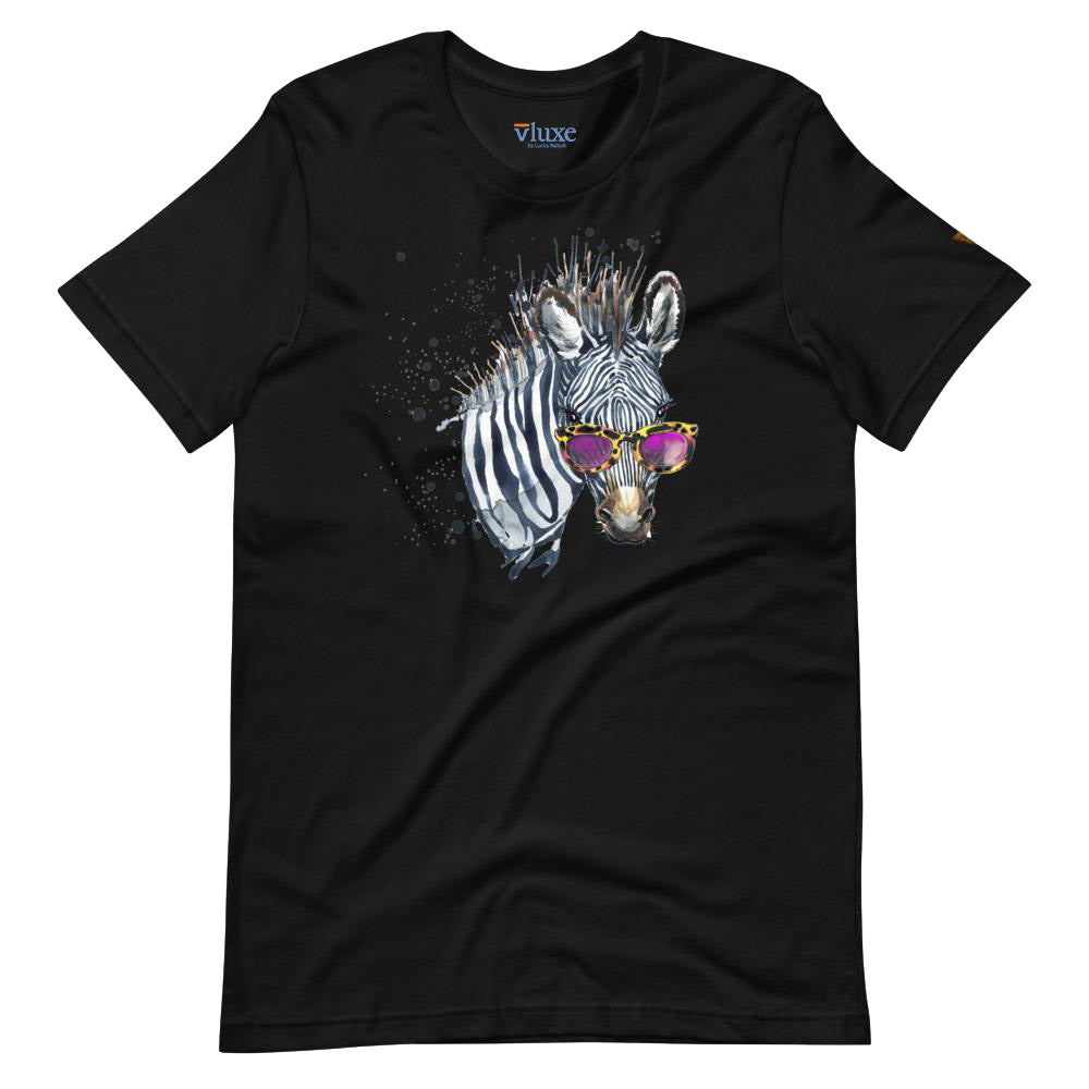 Elton Zebra Short-Sleeve Unisex T-Shirt from Vluxe by Lucky Nahum