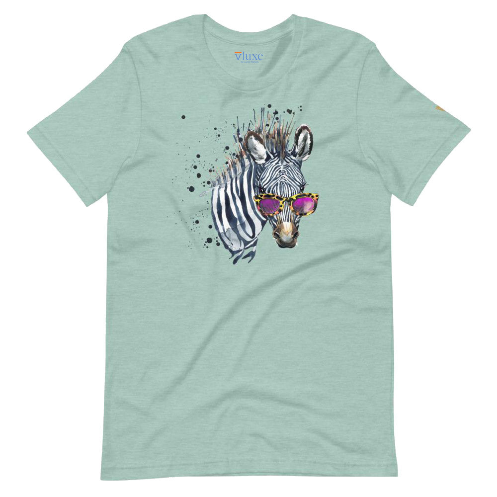 Elton Zebra Short-Sleeve Unisex T-Shirt from Vluxe by Lucky Nahum