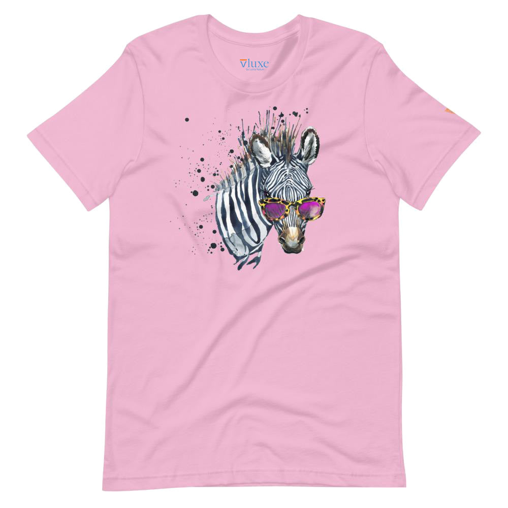 Elton Zebra Short-Sleeve Unisex T-Shirt from Vluxe by Lucky Nahum