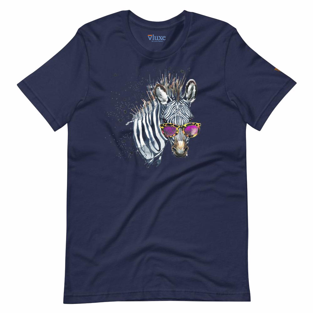 Elton Zebra Short-Sleeve Unisex T-Shirt from Vluxe by Lucky Nahum