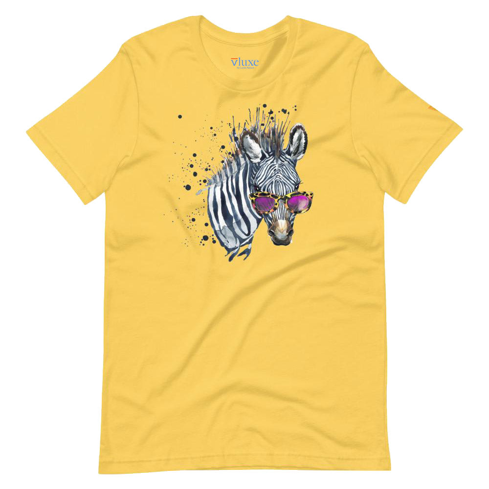 Elton Zebra Short-Sleeve Unisex T-Shirt from Vluxe by Lucky Nahum