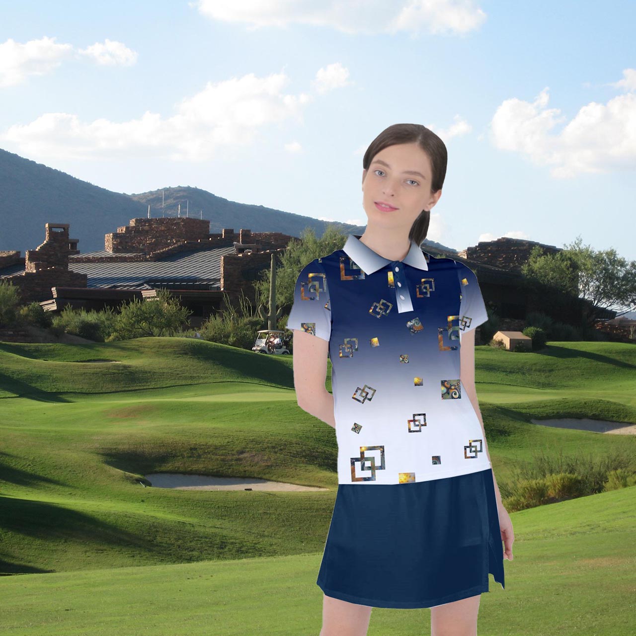 Fractal Heaven Women's Polo Tee