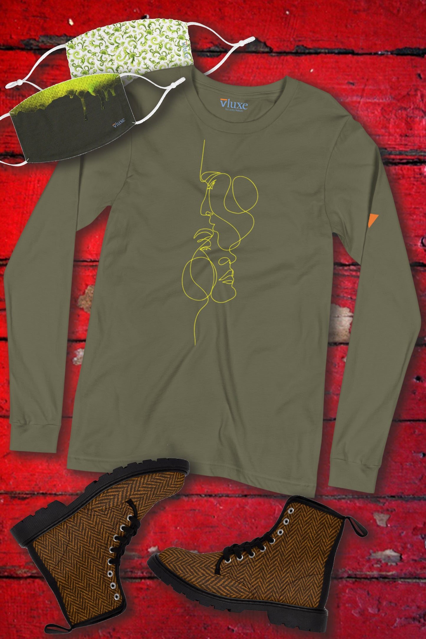 Lovers Unisex Long Sleeve Tee From Vluxe by Lucky Nahum