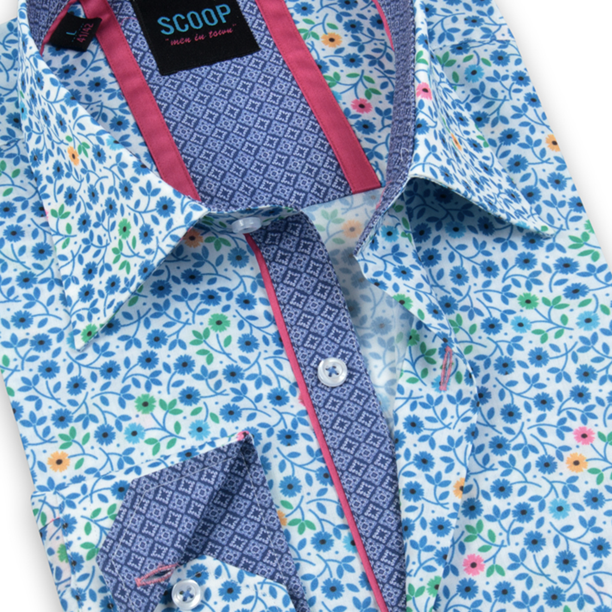 Long Sleeve Print Shirt Reno Royal