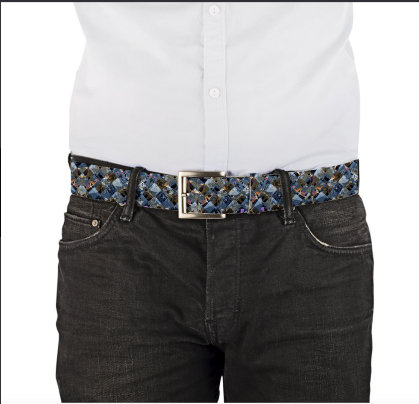 Simon VLB101 Leather Printed Belt