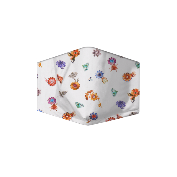 Springtime White Custom Adjustable Filtered Face Mask