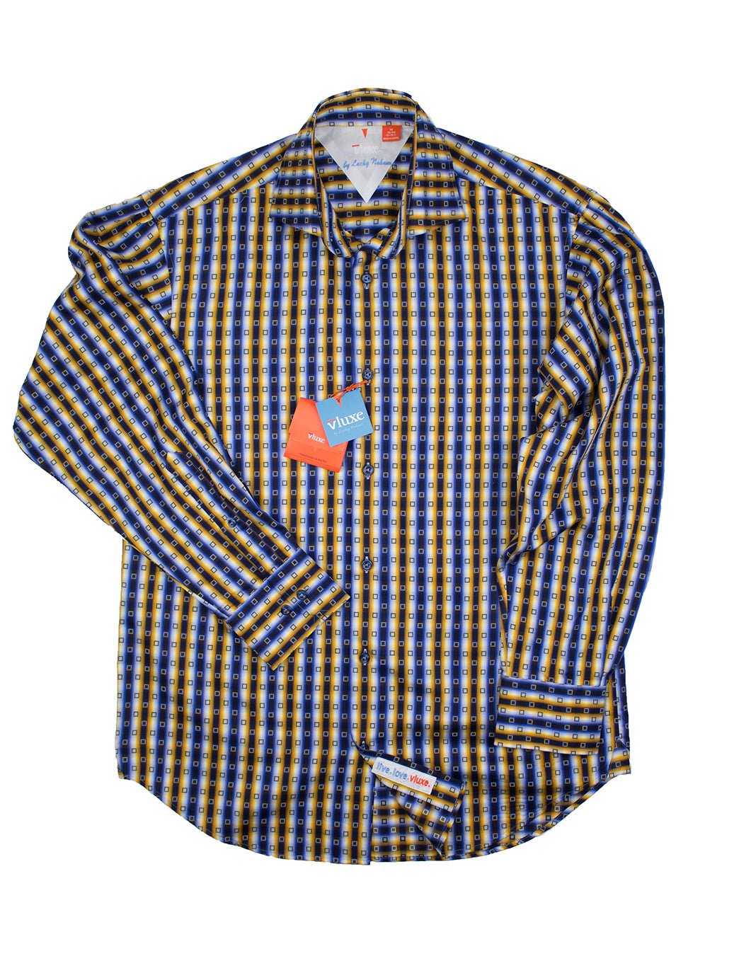 Optical Check Button Up Shirt