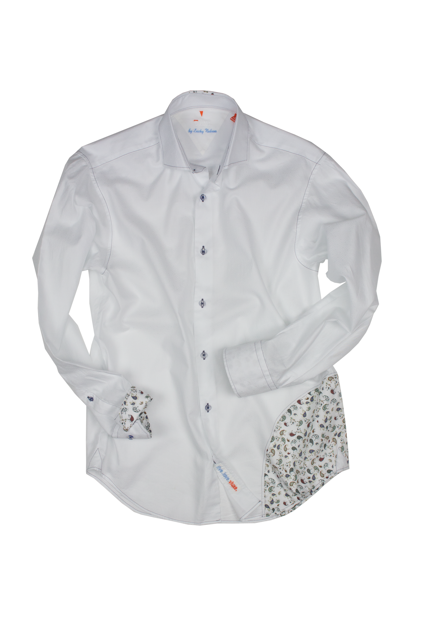 Cotton Jacquard Hipster Button Up Shirt