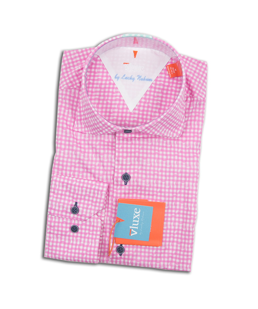 The Melting Mini Check Button Up Shirt