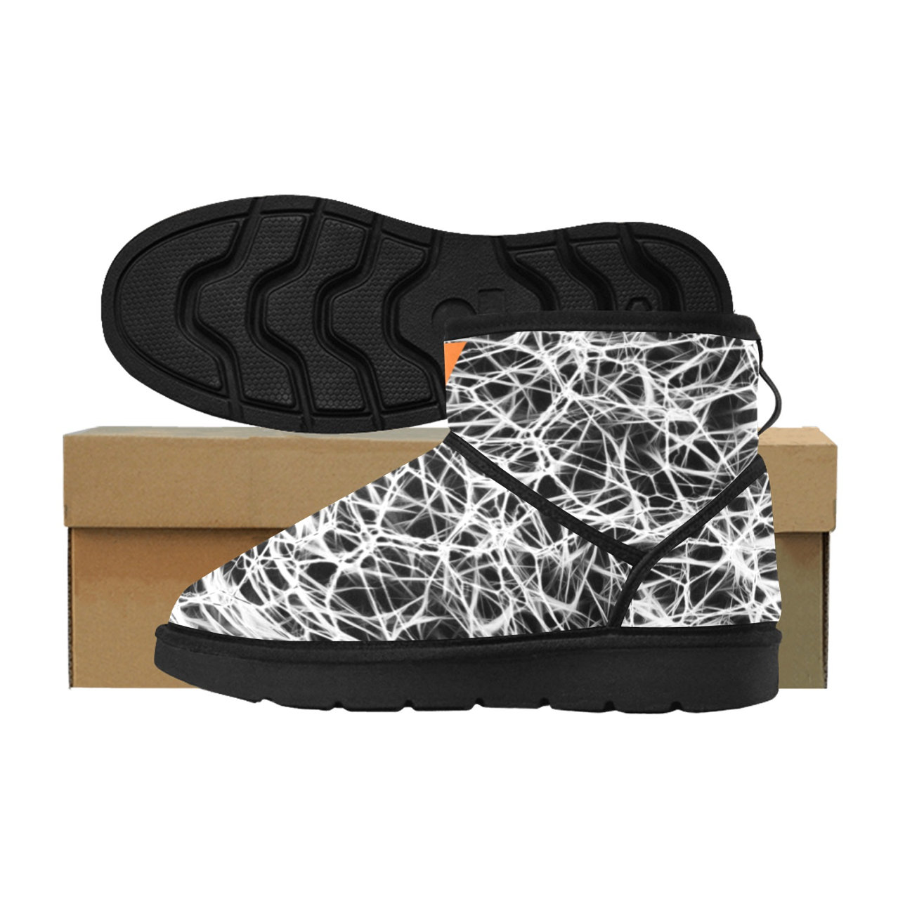 Wired Black Vluxe by Lucky Nahum Low Men's Snow Boots