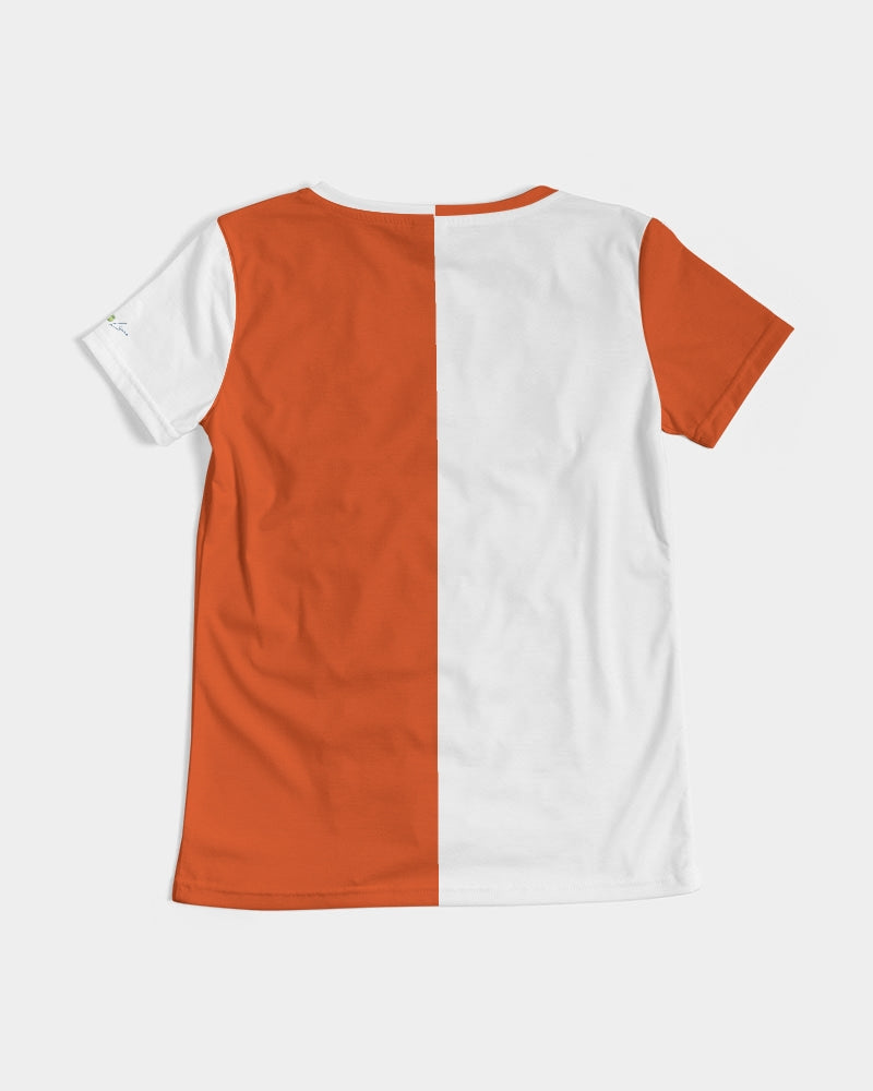 Blocks Saucy Red Women's V-Neck Tee