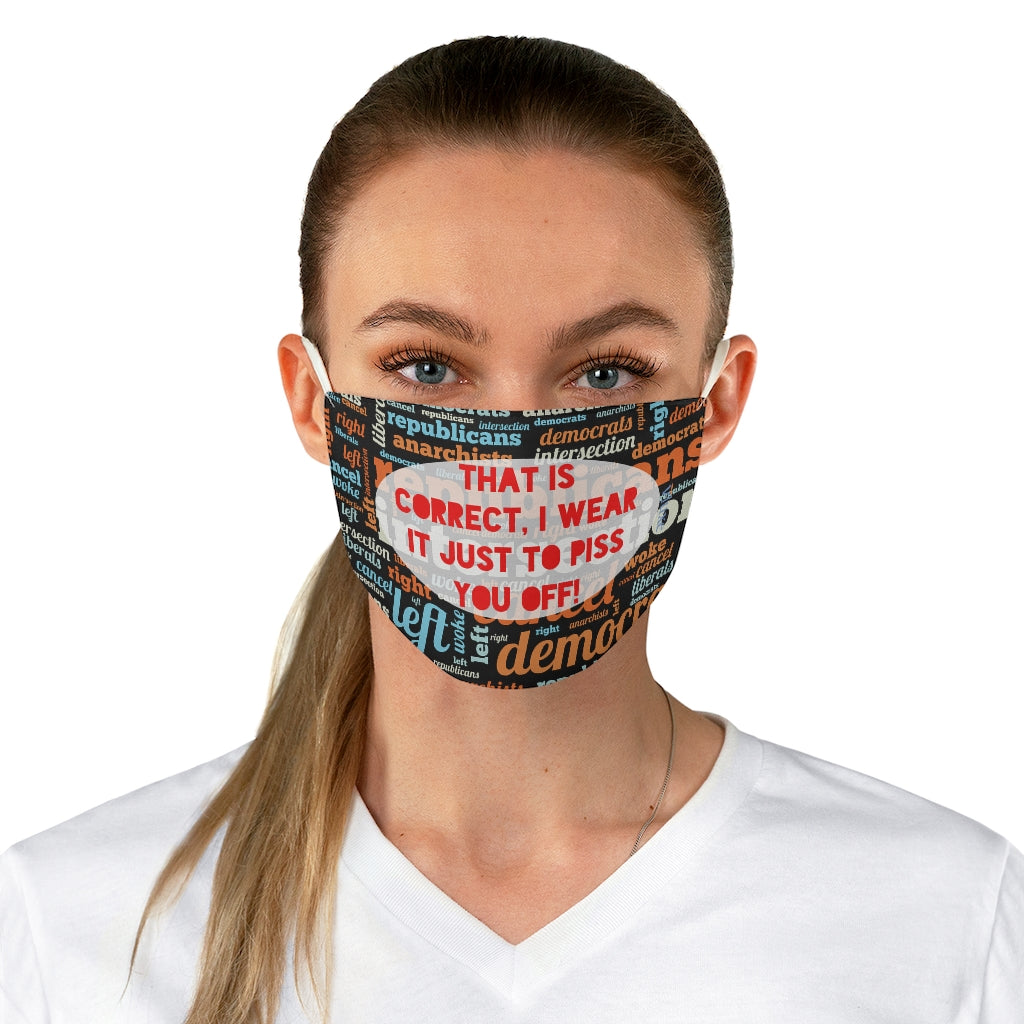 Piss off Double Fabric Face Mask from Vluxe by Lucky Nahum