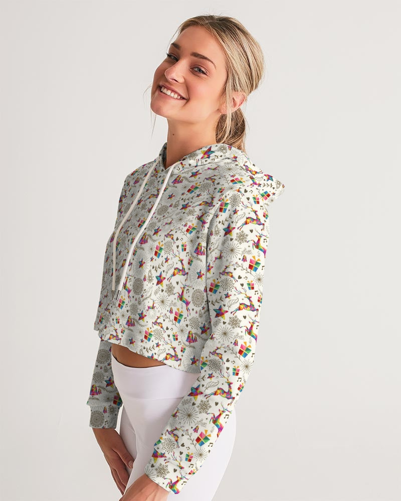 Holiday Spirit Women's Cropped Hoodie