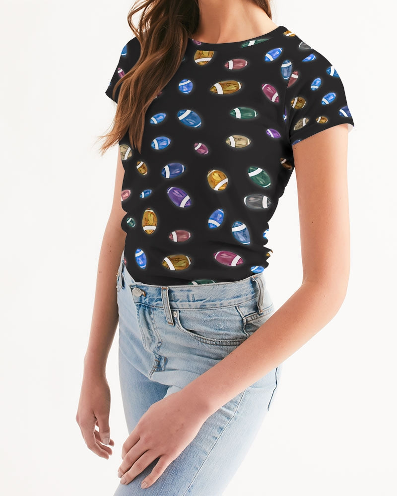 Football Season Gray Women's Tee