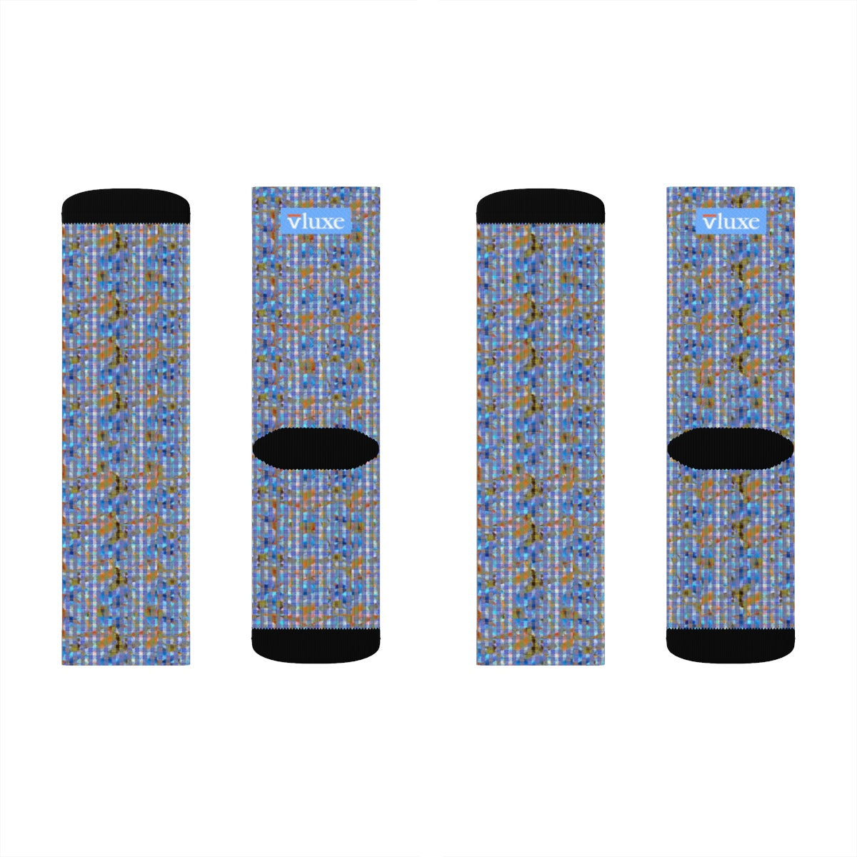Checked Ribbons Sublimation Socks