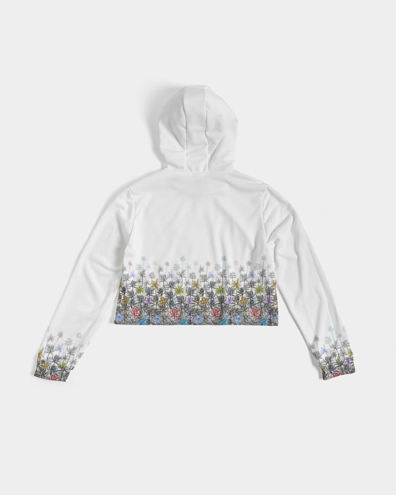 Tropical Winds Women's Cropped Hoodie | Always Get Lucky