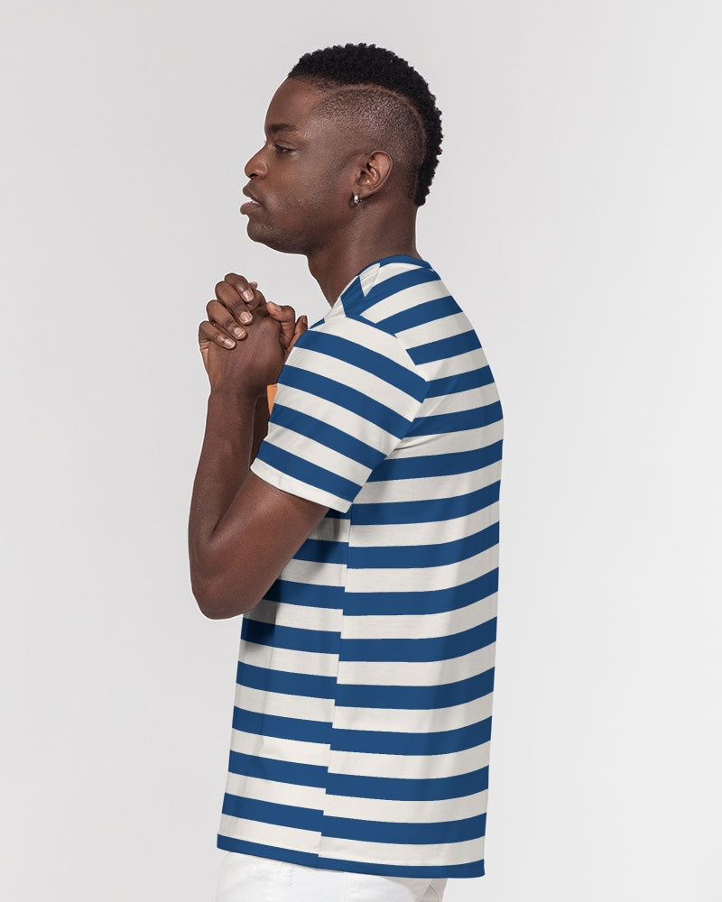 Classic Vluxe Navy Stripe Men's Everyday Pocket Tee