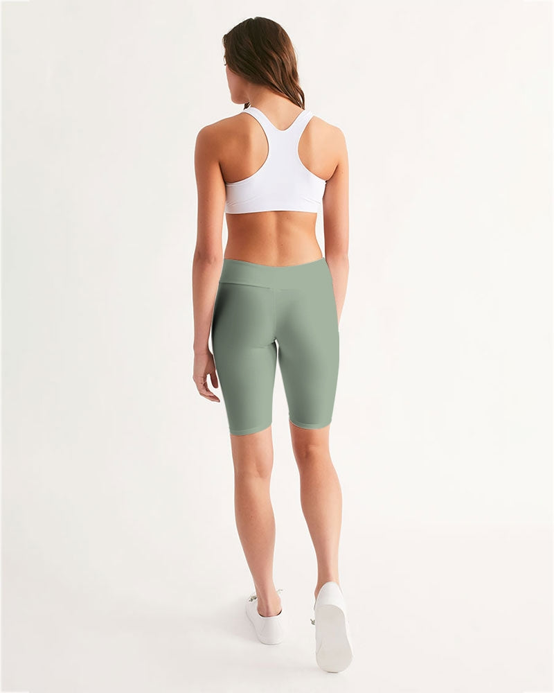 Signature Lucky Lime Sage Women's Mid-Rise Bike Shorts