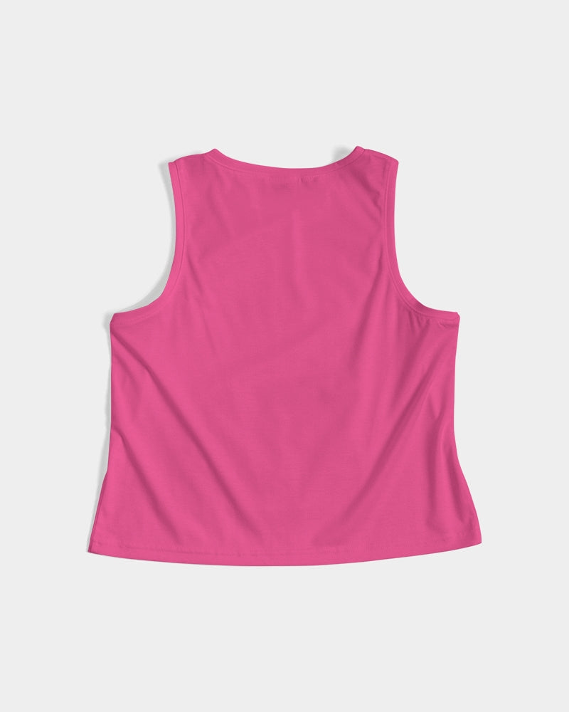 Caffeine Queen Hot Pink Women's Cropped Tank