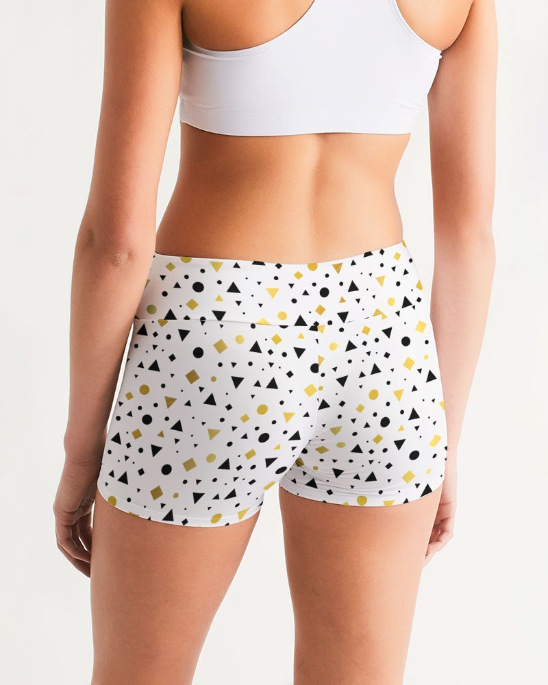 New Dots Women's Mid-Rise Yoga Shorts