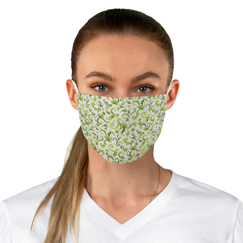 Tapestry Green Double Layer Fabric Face Mask from Vluxe by Lucky Nahum