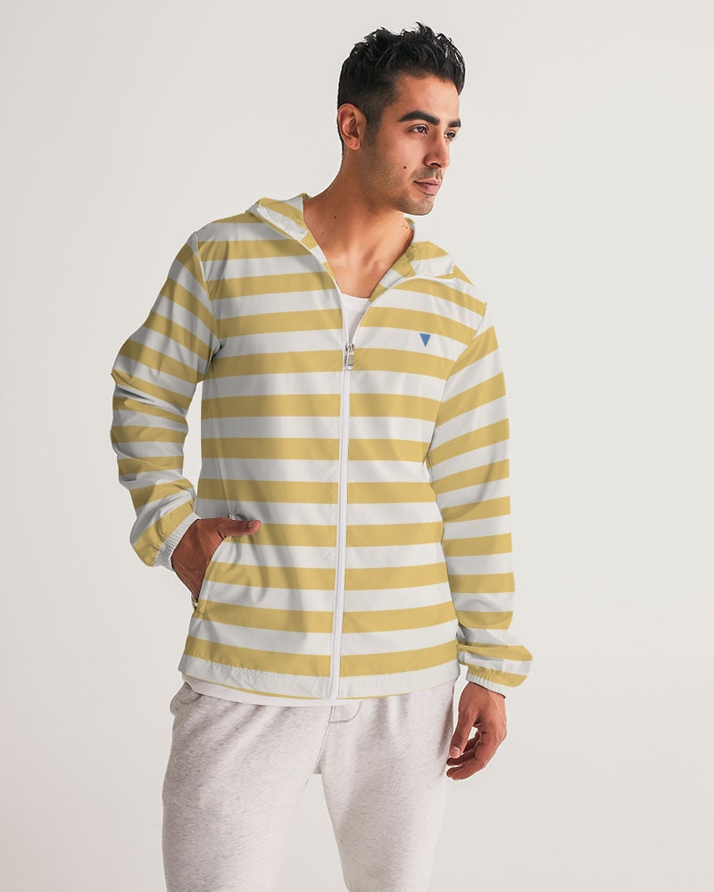 Classic Vluxe Yellow Stripe Men's Windbreaker