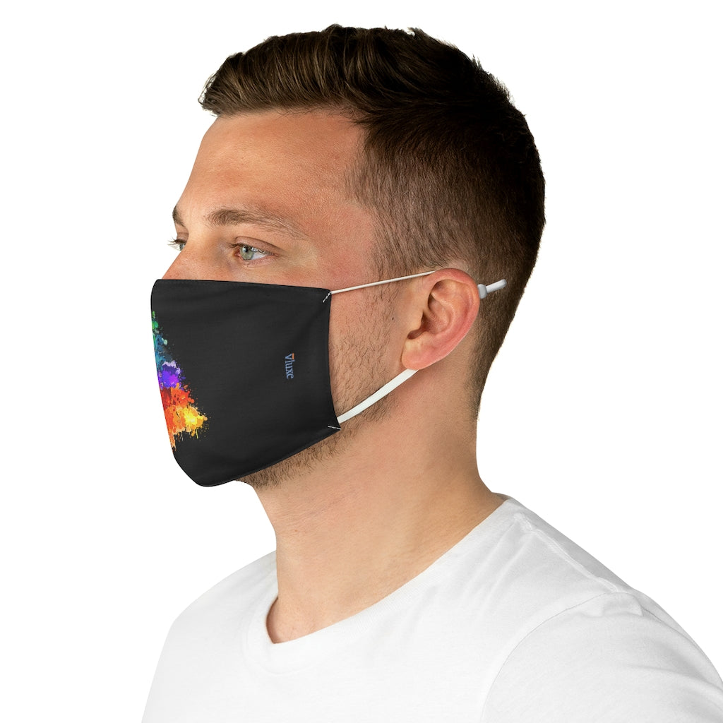 Christmas Tree Black Double Layer Fabric Face Mask from Vluxe by Lucky Nahum