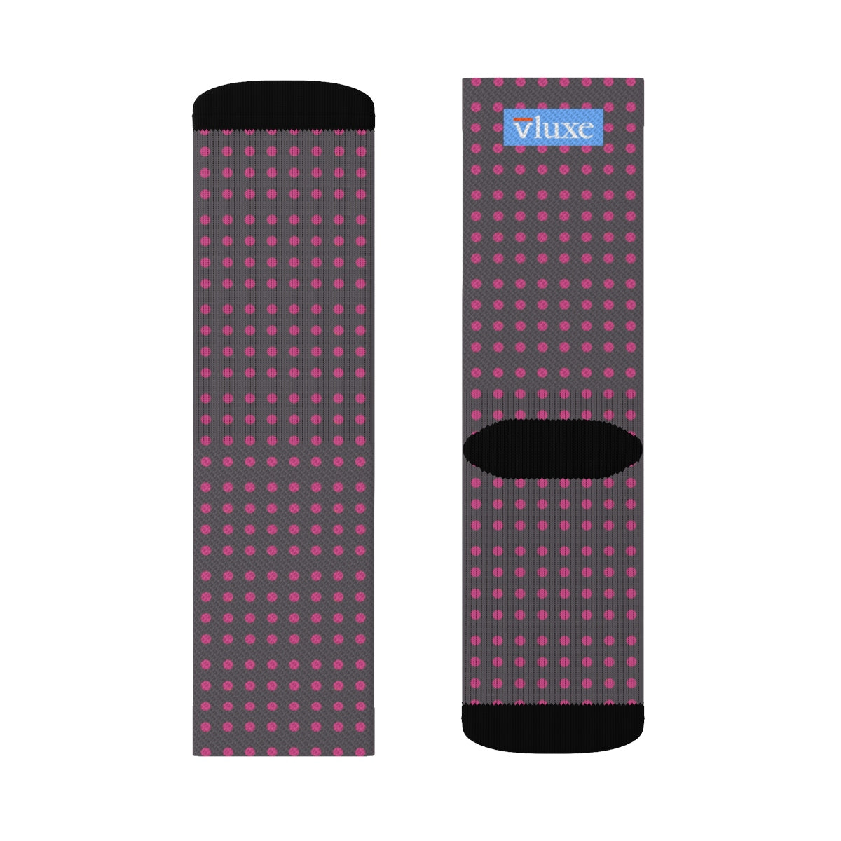 Vluxe DaDot Hot Pink Grey Socks