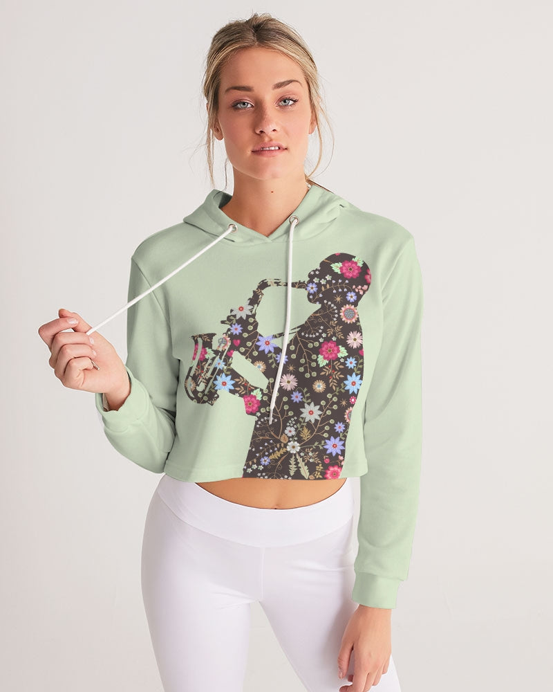 Jazz Man Women's Cropped Hoodie