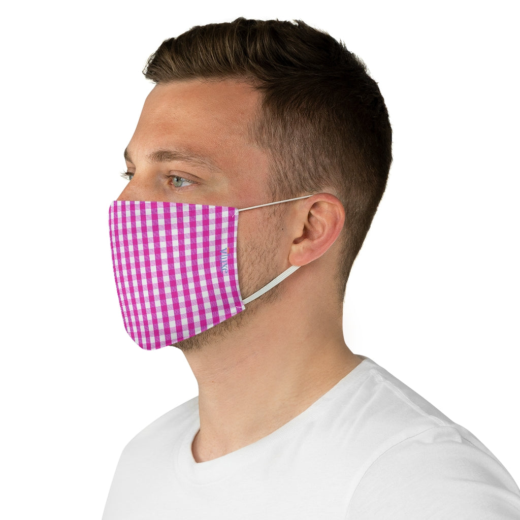 Racer Hot Pink Double Layer Fabric Face Mask