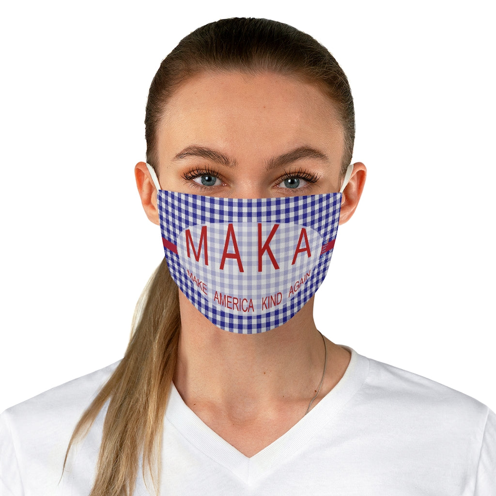 Make America Kind Again Check Double Layer Fabric Face Mask from Vluxe by Lucky Nahum