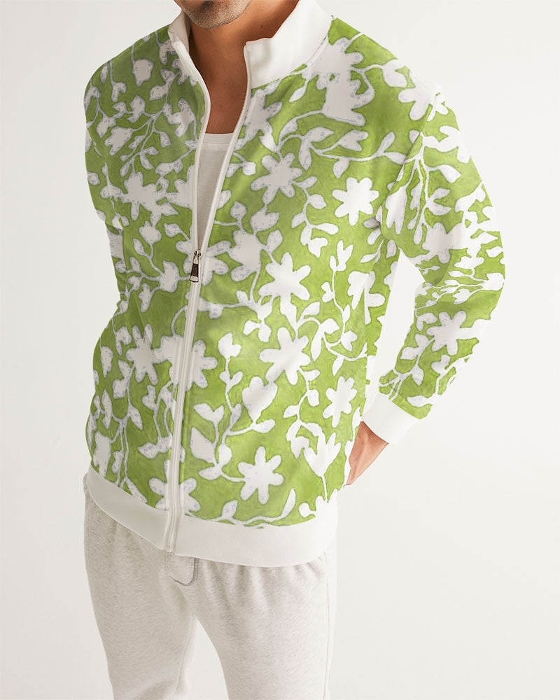 Camo Flower Grass Men's Track Jacket