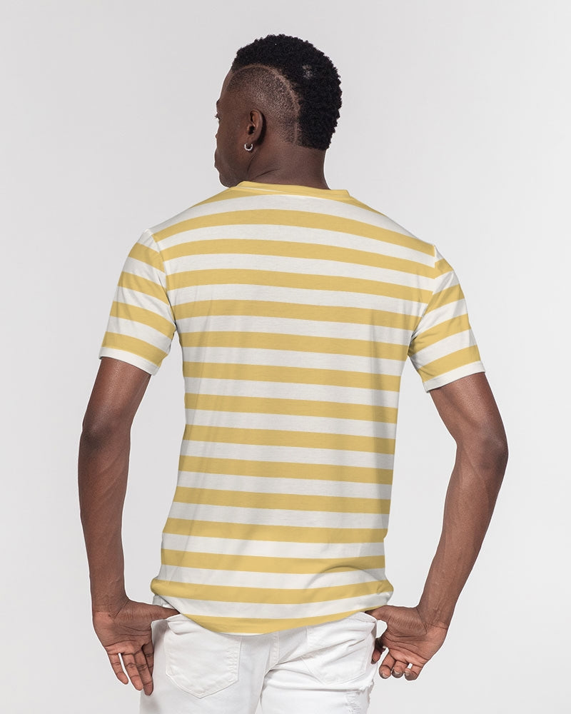 Classic Vluxe Yellow Stripe Men's Everyday Pocket Tee