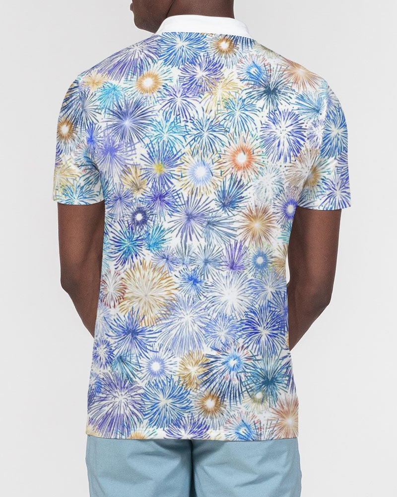 Fireworks Men's Slim Fit Short Sleeve Polo