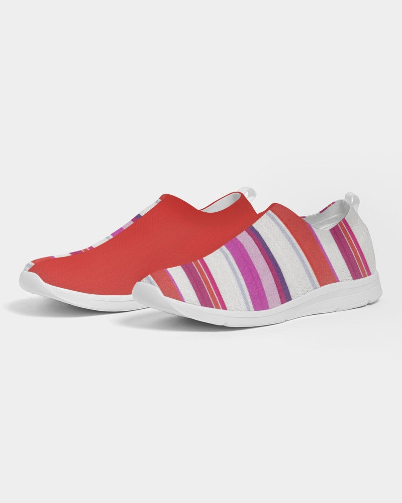 Split Personality Stripe Red Women's Slip-On Flyknit Shoe