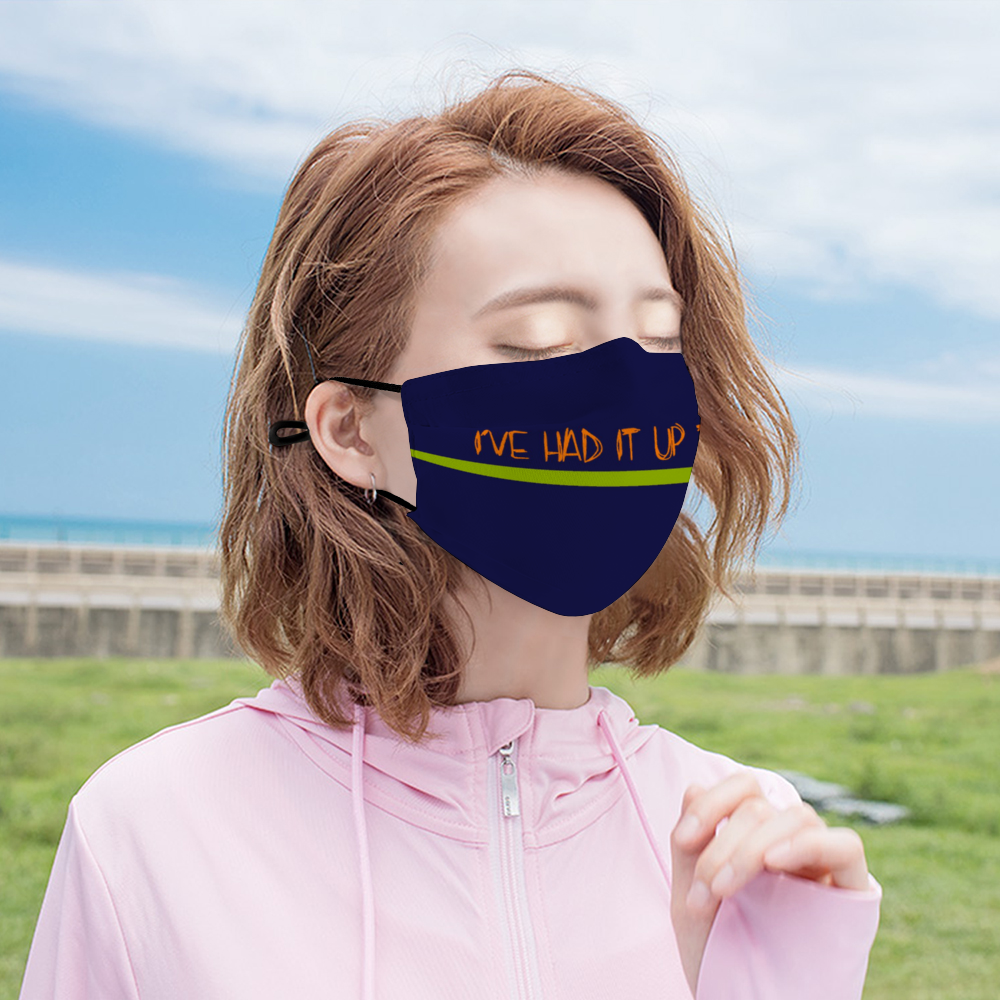 I'VE HAD IT - Navy Face Cover with Filter Element for Adults