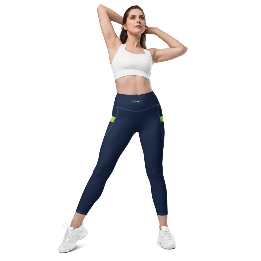 Astral Navy Leggings With Pockets