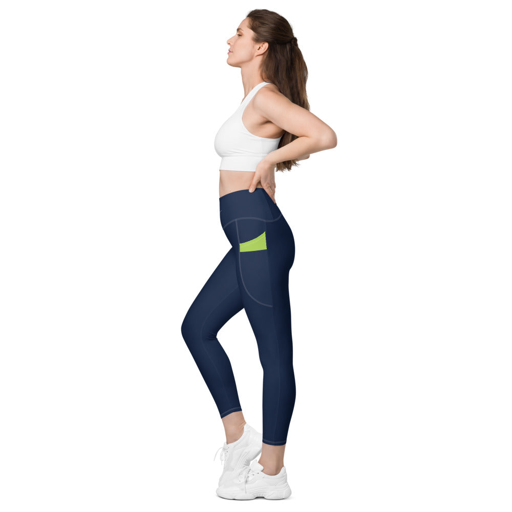 Astral Navy Leggings With Pockets