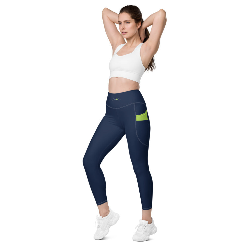 Astral Navy Leggings With Pockets