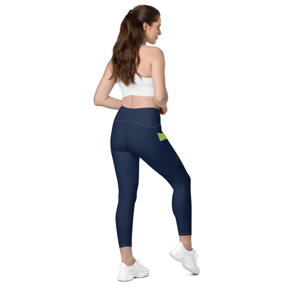 Astral Navy Leggings With Pockets
