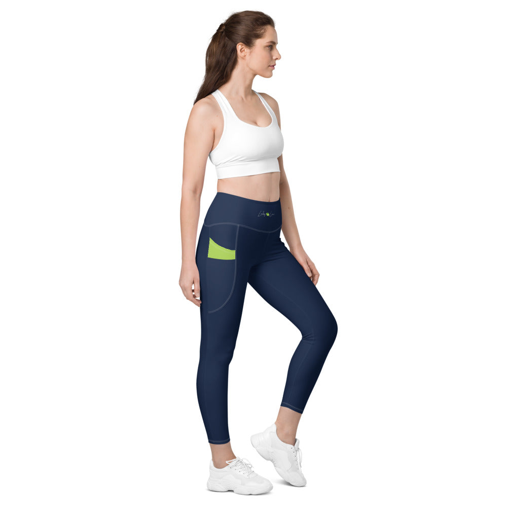 Astral Navy Leggings With Pockets