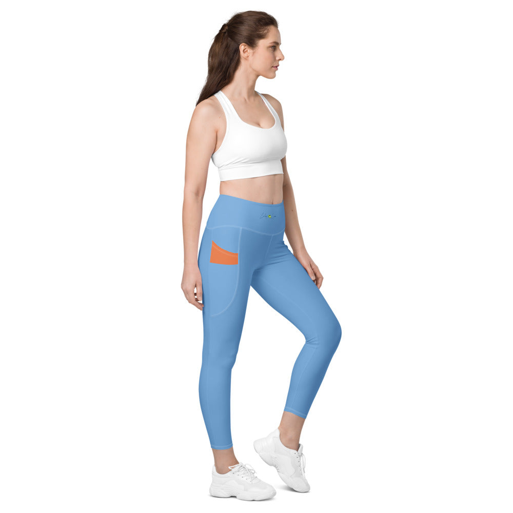 Astral Blue Leggings With Pockets